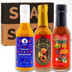 HOT ONES front packaging showing three 5 fl oz bottles and label details, ideal for gifting