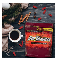 HOT TAMALES open resealable bag with candies visible for easy sharing