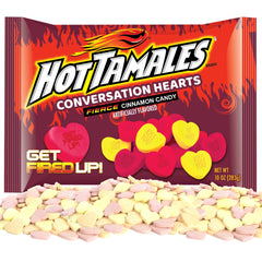 HOT TAMALES front of bag showing bold cinnamon branding and resealable pouch for freshness