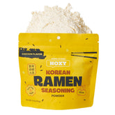 HOXY front pouch showing gluten free vegan seasoning and benefit of pantry-ready flavor