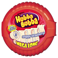 Hubba Bubba front packaging showing 56 g roll and vibrant branding for convenience