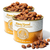 Hubs front tin clearly showing brand and honey kissed flavor for freshness