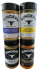 HUBZ seasoning set front packaging showing four jars and labels for quick selection