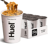 Huel front packaging of Japanese Curry Noodles showing brand and convenience benefit