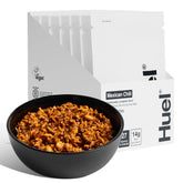 Huel Mexican Chili front pouch showing product branding and convenience