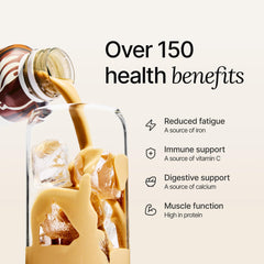 Huel bottle in hand during commute illustrating portability and quick meal benefit