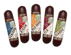 Hunters Reserve front packaging showing five-flavor gift box and brand for gifting