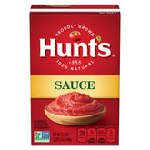 Hunt's front carton packaging showing branding and size, helps identify product