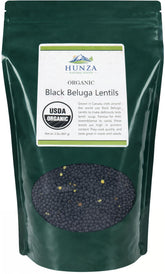 Hunza front packaging pouch showing product and USDA Organic seal benefits