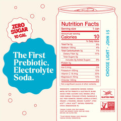 Hyburst close-up of can label highlighting ingredients and electrolyte benefits