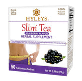 HYLEYS box front view showing product branding and slim tea benefit