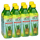 Iberia front pack of eight pineapple aloe bottles showing convenient supply