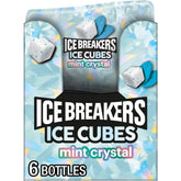 Ice Breakers front packaging showing six cube bottles for convenient freshness
