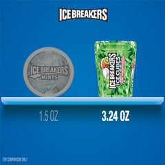 Close-up of Ice Breakers cube gum texture showing consistent chew benefit