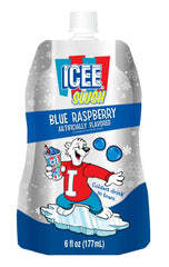 Icee front packaging showing blue raspberry pouch and quick-freeze convenience