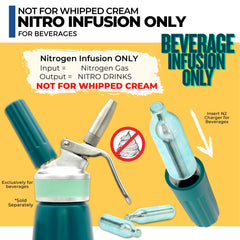 ICO close-up of a single 2g nitrogen cartridge highlighting sealed steel quality