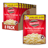 Idahoan front packaging showing brand and buttery homestyle benefits