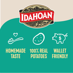 Idahoan mashed potatoes paired with roast beef for a hearty meal