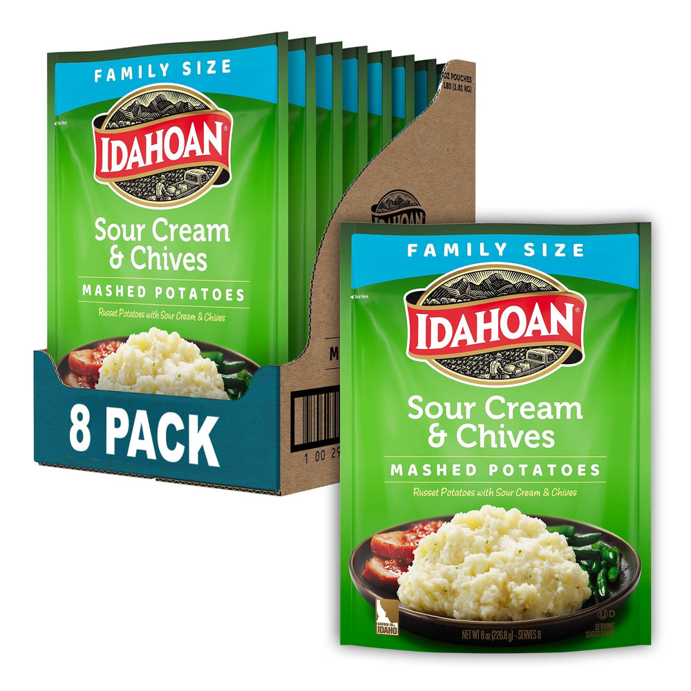 Idahoan front packaging showing product and convenience benefit