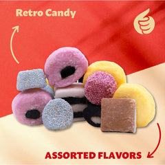 ILIKE! hand holding a handful of Allsorts to show scale and generous serving size