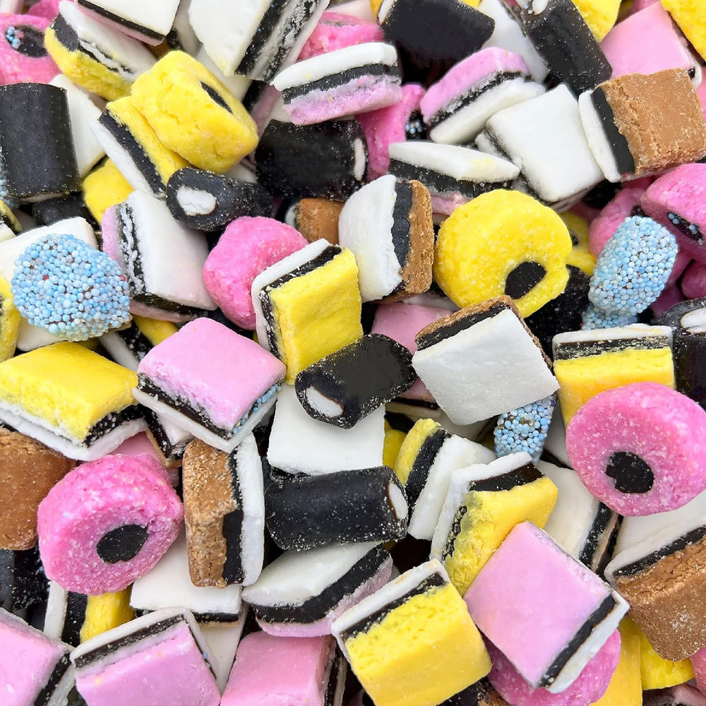 ILIKE! front packaging of 2 lb Allsorts bag highlighting quantity and colorful mix