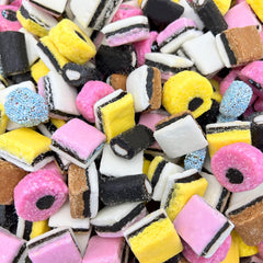ILIKE! front packaging of 2 lb Allsorts bag highlighting quantity and colorful mix