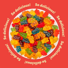 ILIKE! spoon portioning gummies from bag for easy serving and party prep