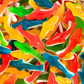 ILIKE! front packaging showing 2 lb bag and shark gummies, ideal for parties