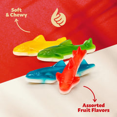 ILIKE! shark gummies topping cupcakes for decorative party presentation
