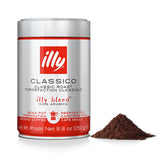 illy canister front view showing label and convenience benefit
