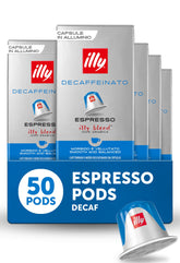 illy front packaging showing five 10-count packs and freshness benefit