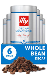 illy decaf front packaging showing brand and medium roast for consistent flavor