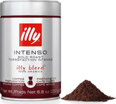 illy front packaging showing bold Intenso label and size benefits