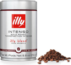 illy front packaging showing 8.8 oz bag and bold branding for freshness