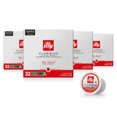 illy front packaging of Classico K-Cup pods showing brand and pod count, clear convenience benefit