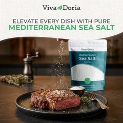 Viva Doria Mediterranean Sea Salt Fine Grain 5 lb — Resealable Pouch, Minimally Processed