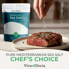 Viva Doria Mediterranean Sea Salt Fine Grain 5 lb — Resealable Pouch, Minimally Processed