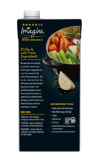 Imagine broth carton closeup label highlights USDA Organic and vegan benefits for informed choices
