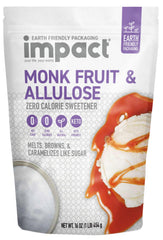 impact monk fruit front packaging showing 1 lb pouch and brand