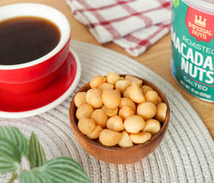 Imperial Nuts open tin with visible nuts inside and resealable lid for freshness