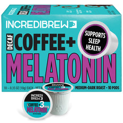 Incredibrew front packaging showing pod box and branding, highlights convenience