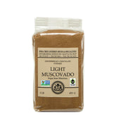 India Tree light muscovado front packaging showing weight and rich color, enhances pantry appeal