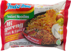Indomie packet front showing branding and Halal certification, ready-to-eat benefit
