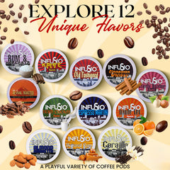 InfuSio brewed Bourbon Pecan cup in kitchen setting highlighting smooth flavor