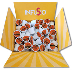 InfuSio single-serve pod close-up showing capsule texture and easy use
