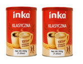 Inka Corp. two 7oz cans front packaging showing label and size, easy pantry storage benefit