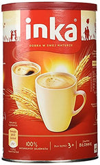 INKA open can with roasted grain powder visible for easy scooping