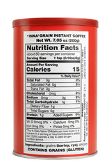 Inka Corp. close-up of spoonful of instant grain coffee texture, shows quick-dissolve convenience