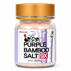 INSAN BAMBOO SALT front packaging showing 60g jar and branding benefit: clear product identity
