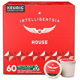 Intelligentsia front packaging showing House K-Cup pods and easy storage benefit